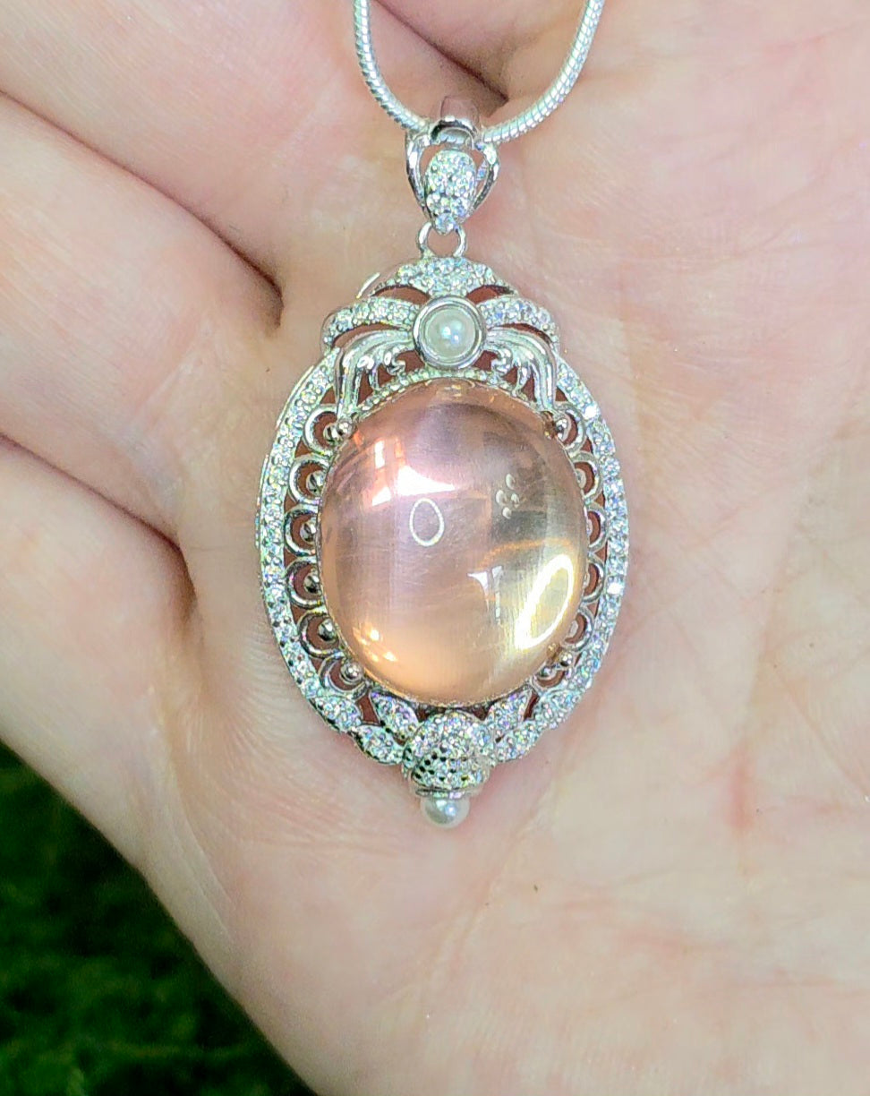 Star Rose Quartz Pendant