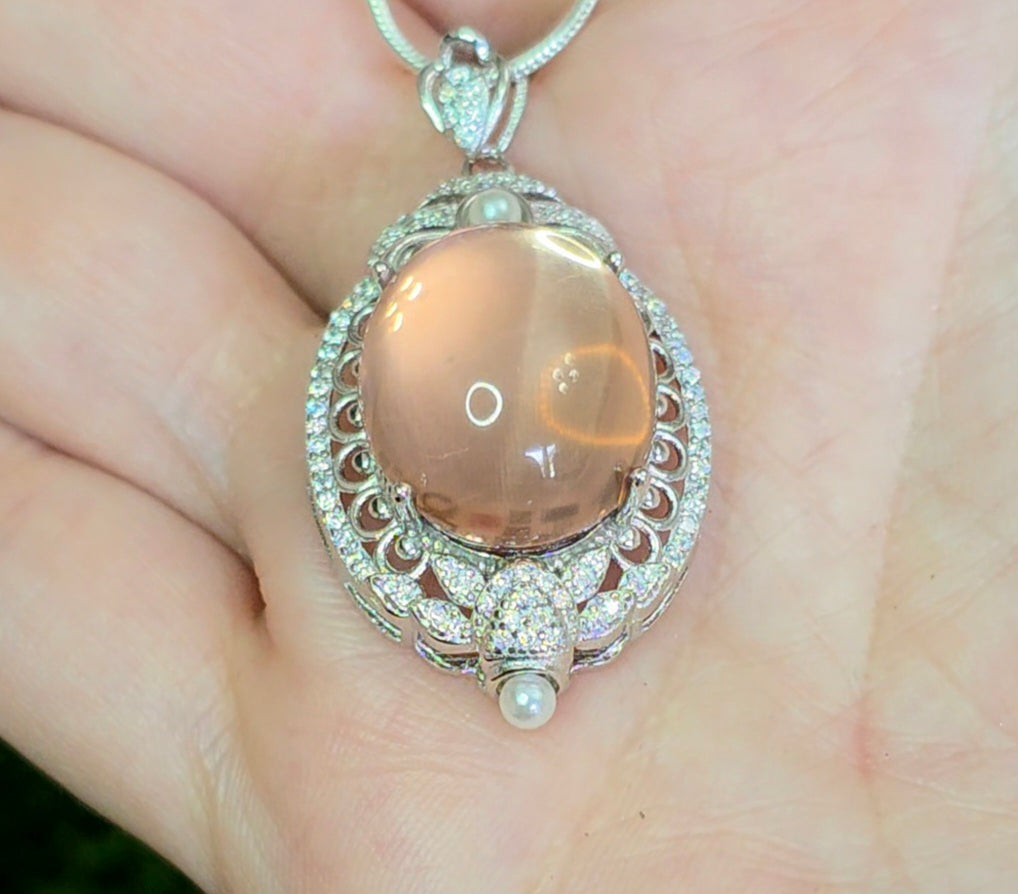 Star Rose Quartz Pendant