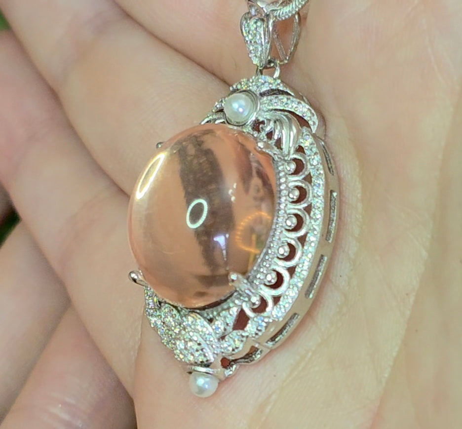 Star Rose Quartz Pendant