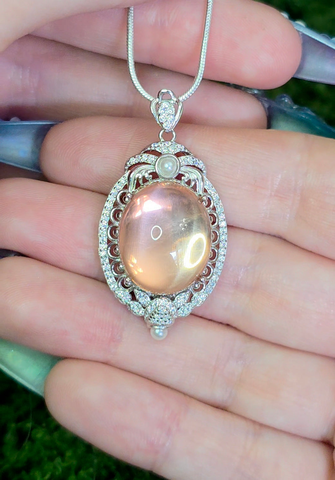 Star Rose Quartz Pendant