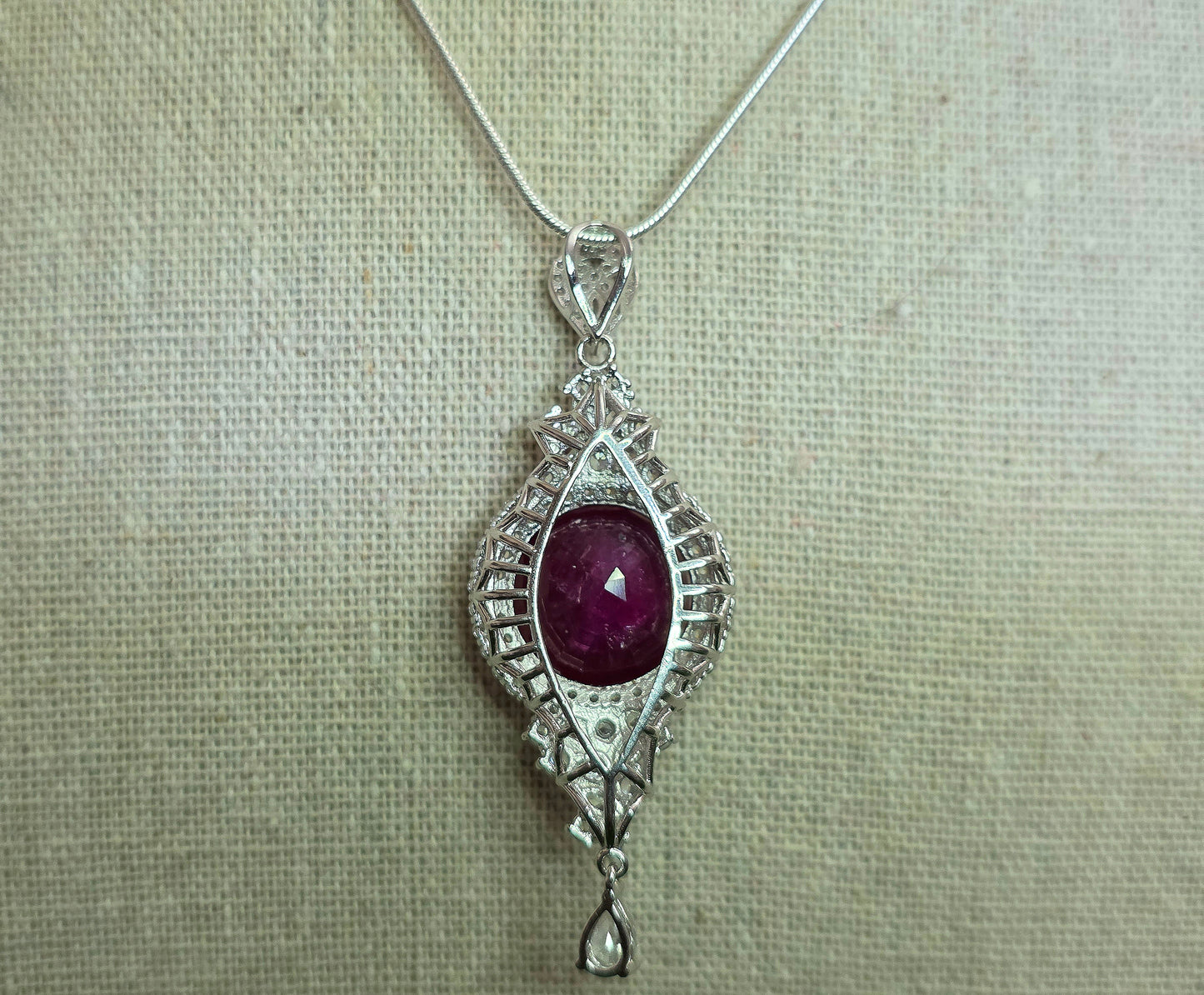 Ruby Halo Pendant