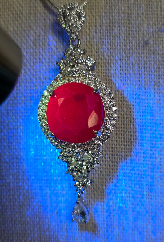 Ruby Halo Pendant