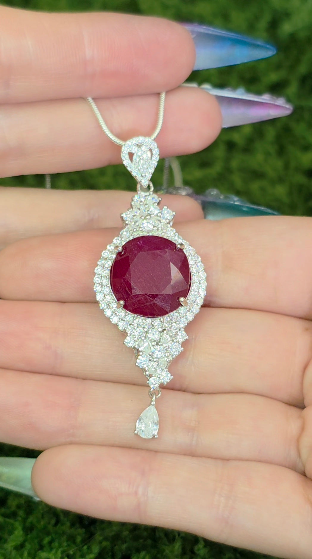 Ruby Halo Pendant