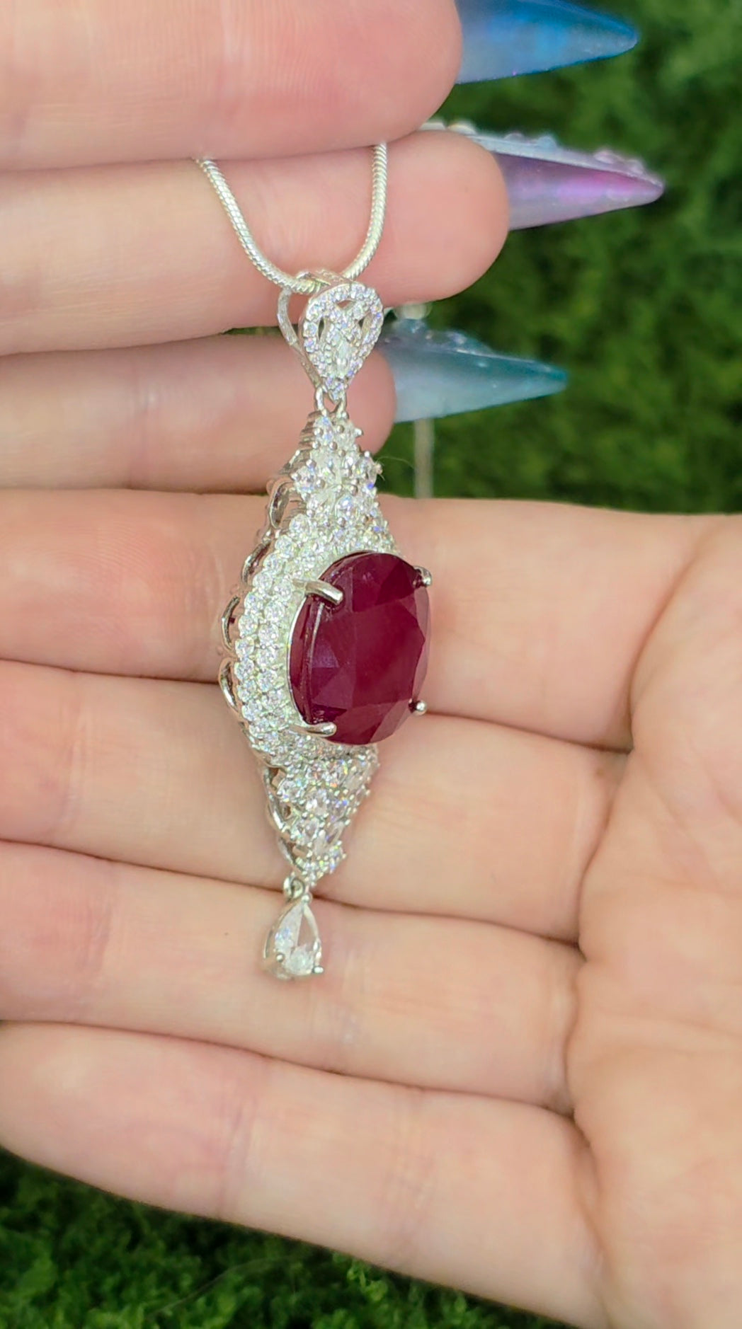 Ruby Halo Pendant