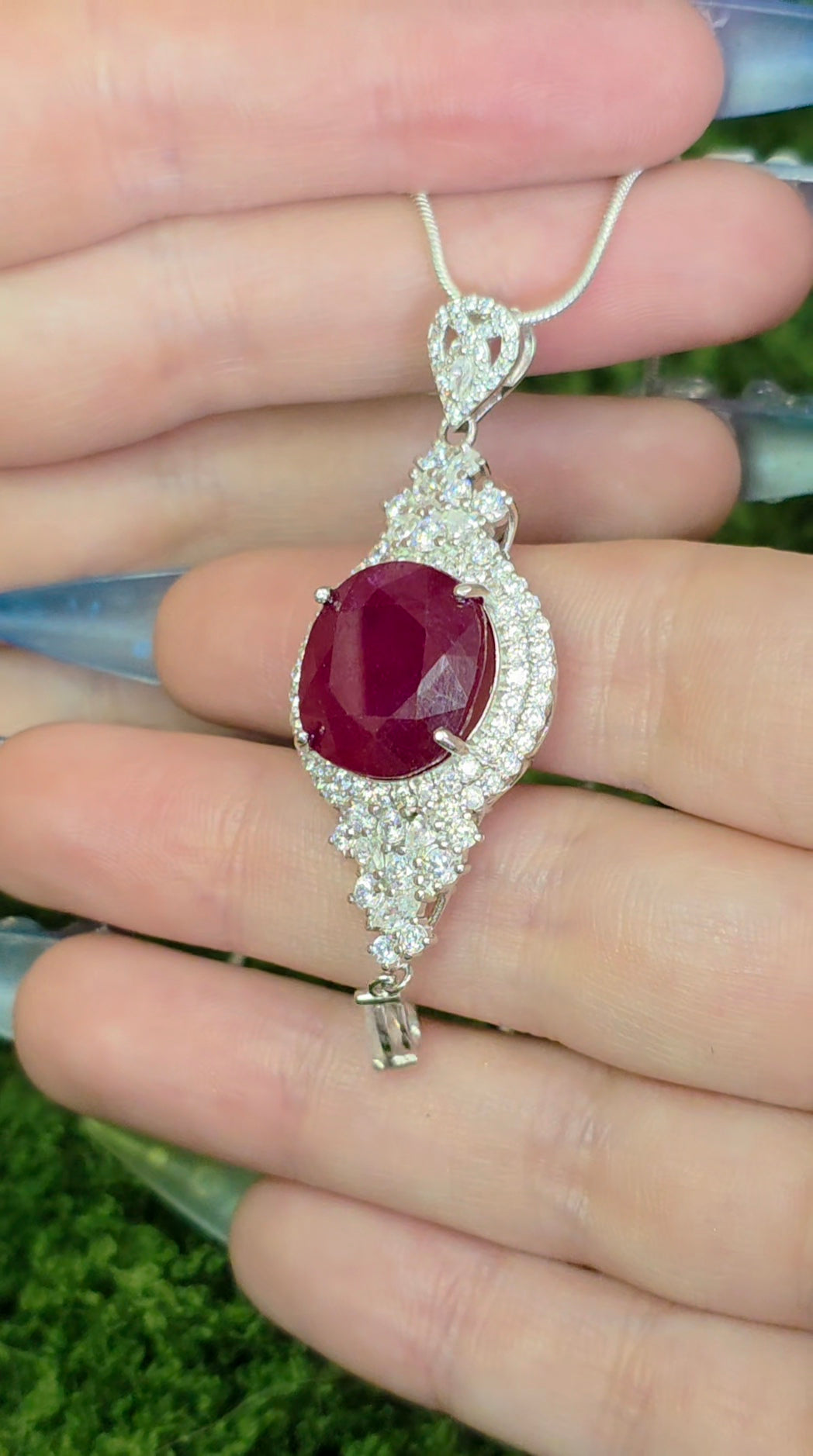 Ruby Halo Pendant