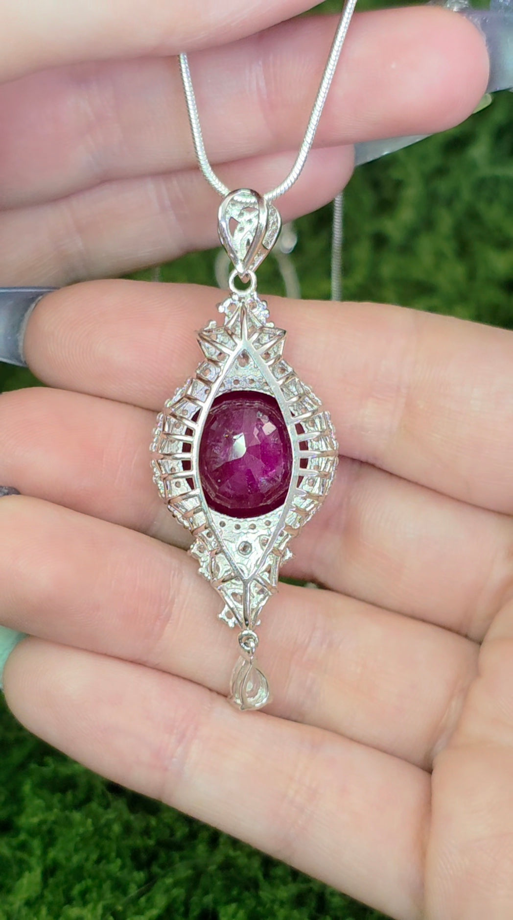 Ruby Halo Pendant