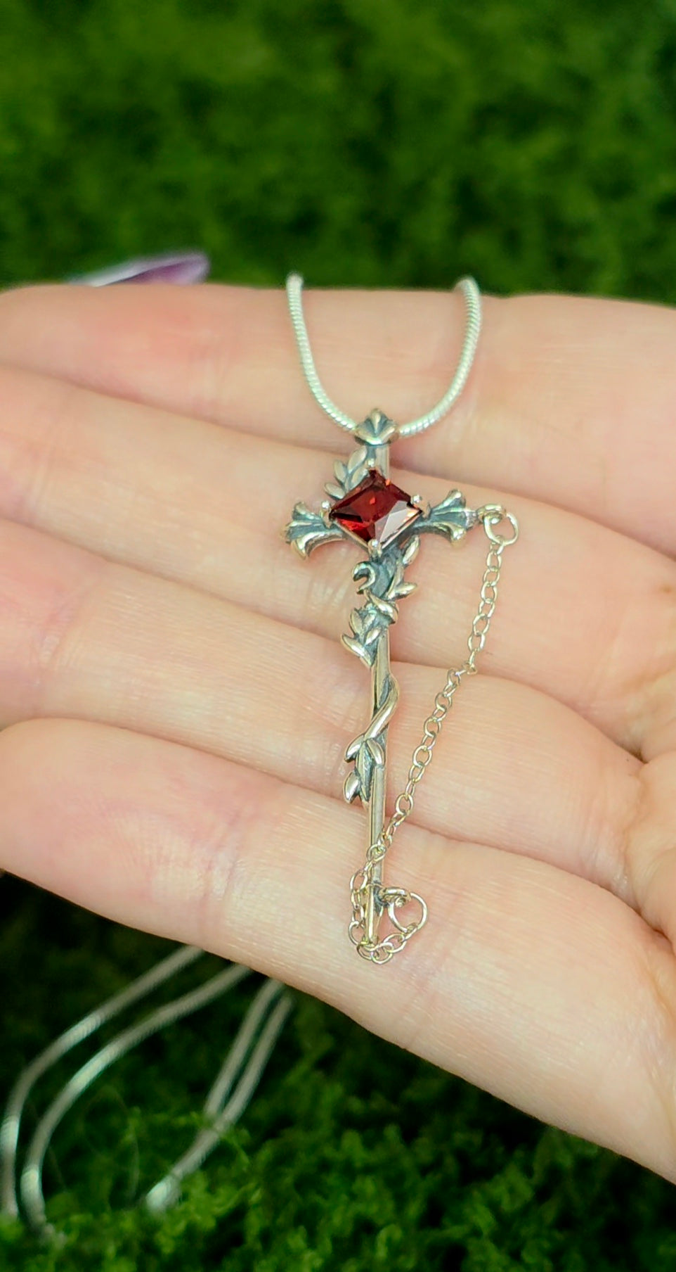 Garnet Sword Pendant