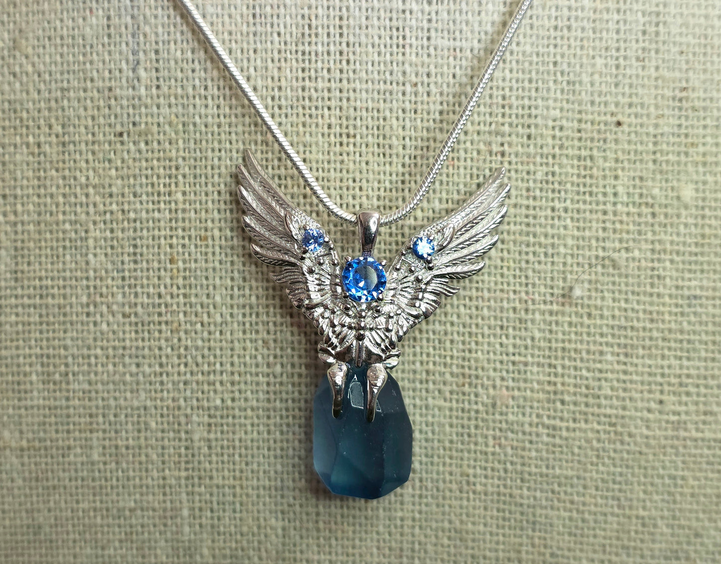 Aquamarine Freeform Pendant