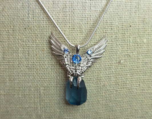 Aquamarine Freeform Pendant
