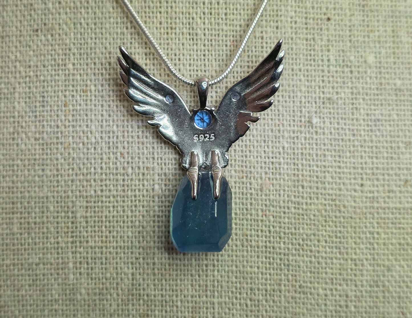 Aquamarine Freeform Pendant
