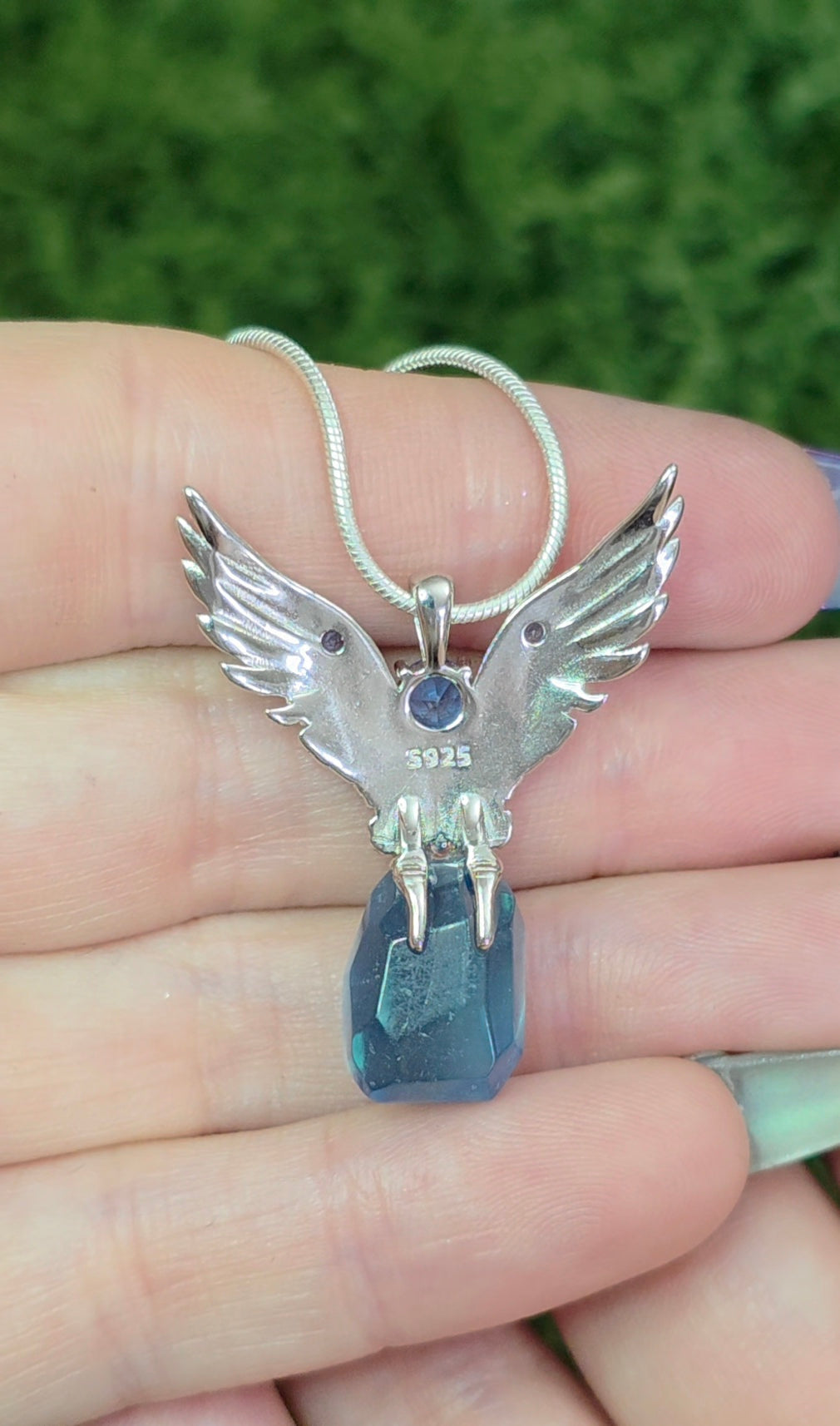 Aquamarine Freeform Pendant