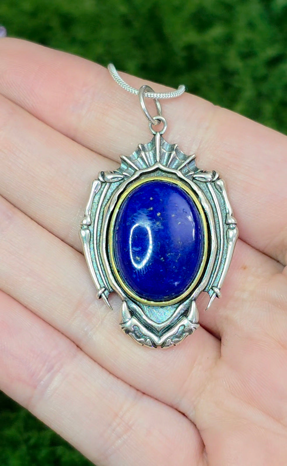 Lapis Lazuli Shield Pendant