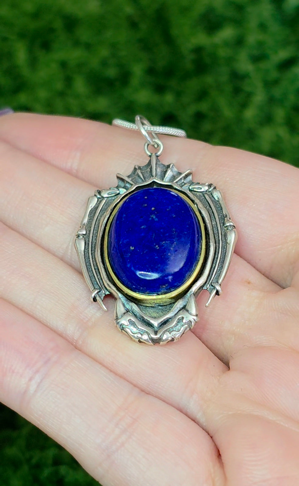 Lapis Lazuli Shield Pendant