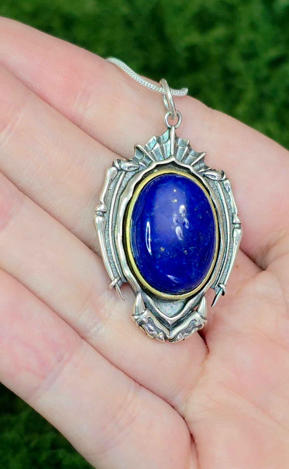 Lapis Lazuli Shield Pendant