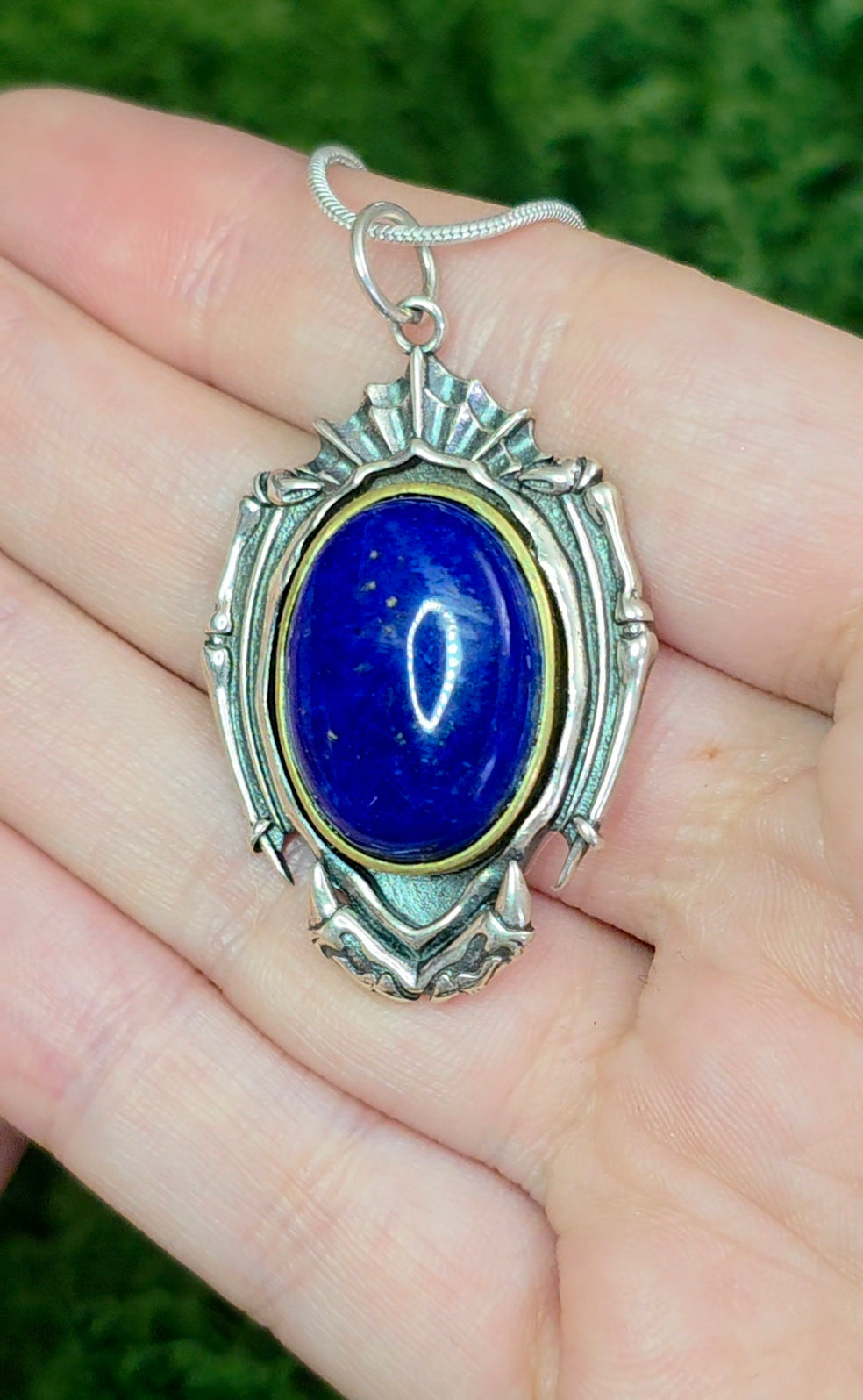 Lapis Lazuli Shield Pendant
