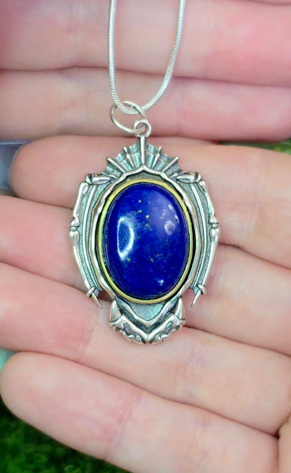 Lapis Lazuli Shield Pendant
