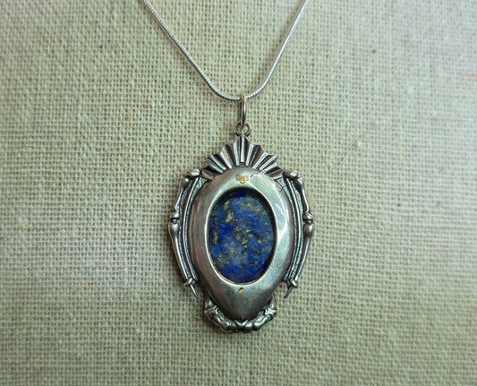 Lapis Lazuli Shield Pendant