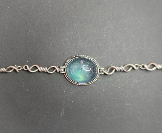 Aquamarine Sterling Silver Wrap Bracelet