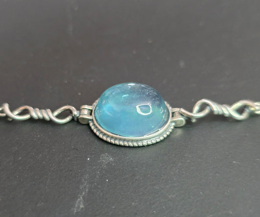 Aquamarine Sterling Silver Wrap Bracelet