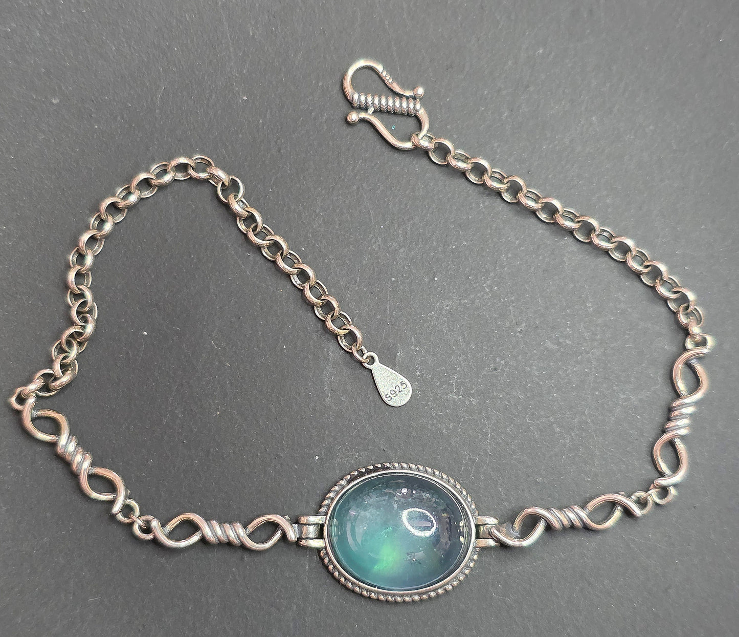 Aquamarine Sterling Silver Wrap Bracelet