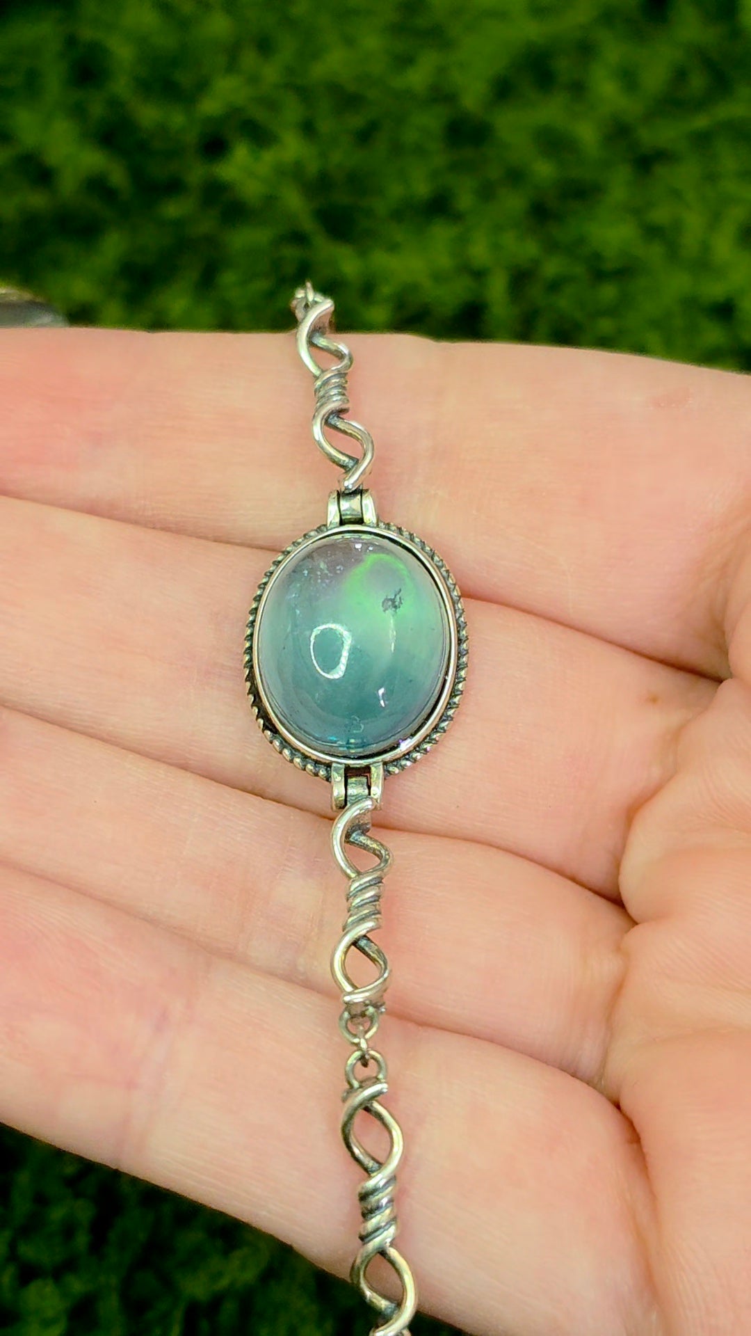 Aquamarine Sterling Silver Wrap Bracelet