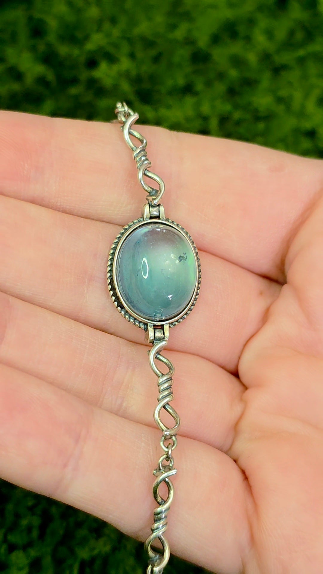 Aquamarine Sterling Silver Wrap Bracelet