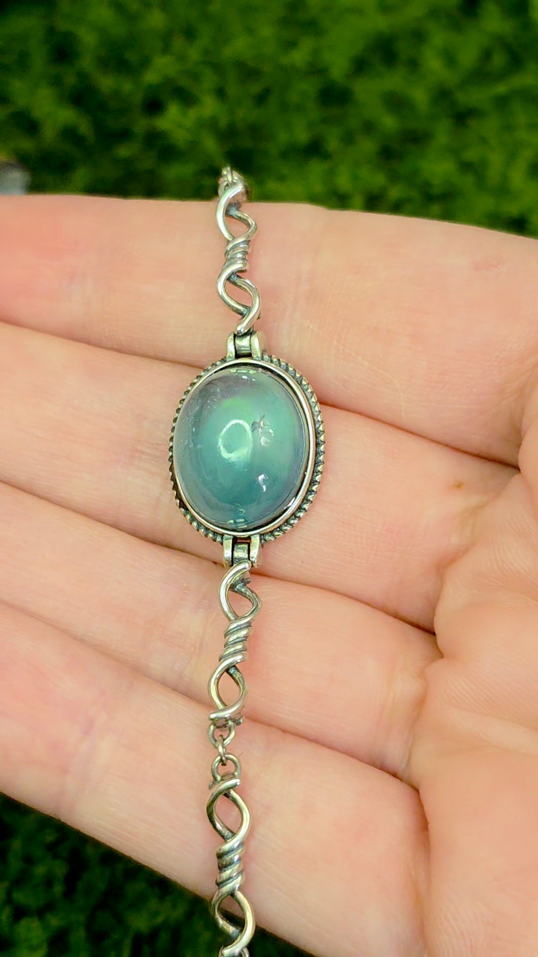 Aquamarine Sterling Silver Wrap Bracelet