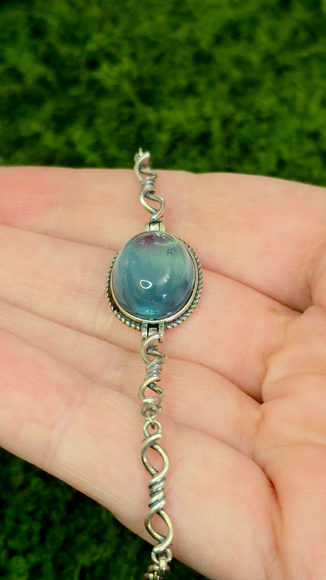 Aquamarine Sterling Silver Wrap Bracelet