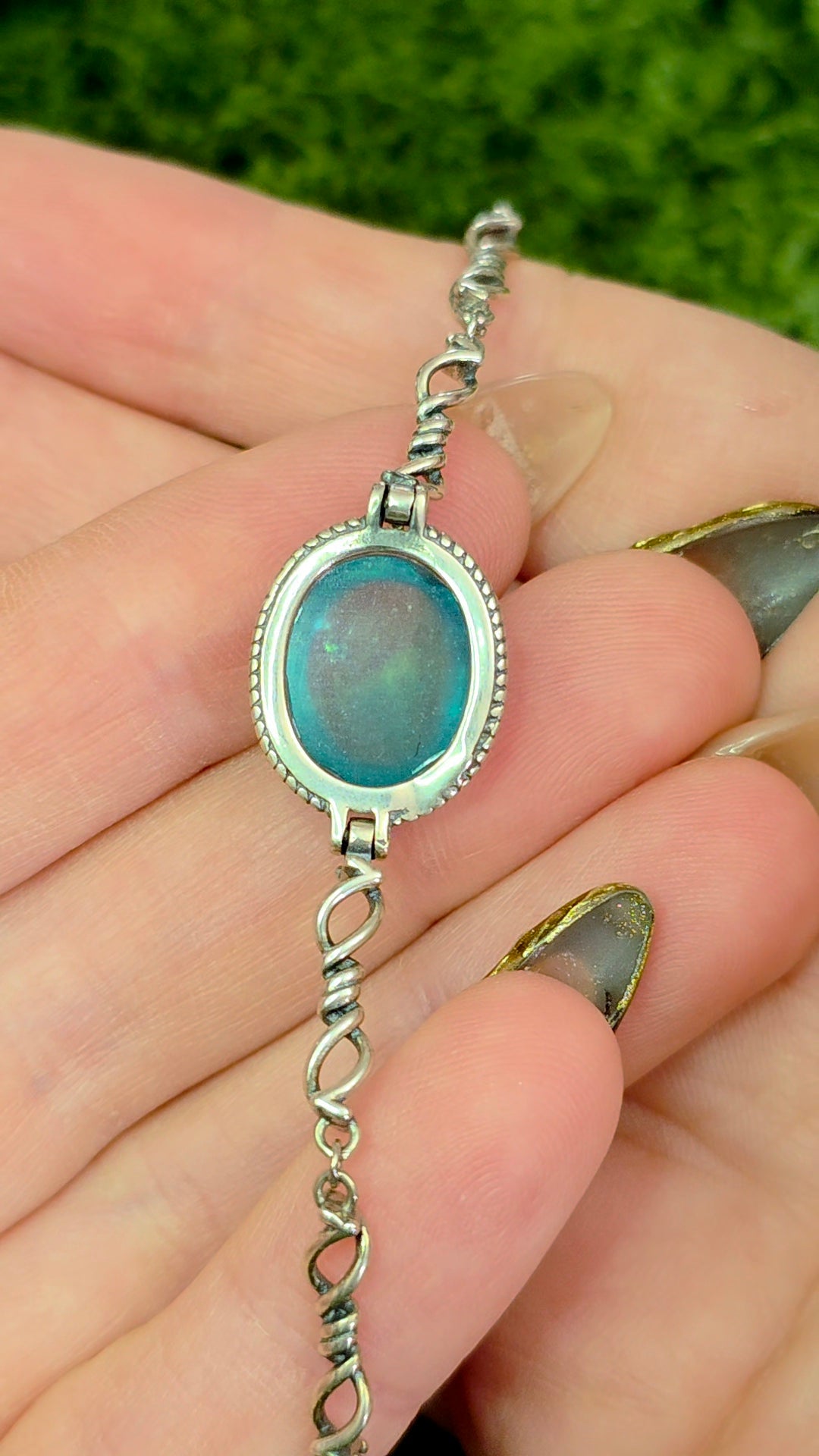 Aquamarine Sterling Silver Wrap Bracelet