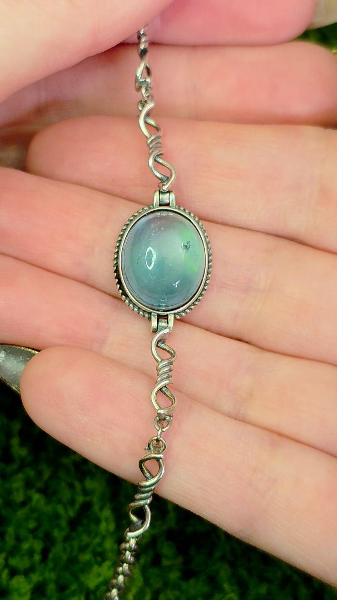Aquamarine Sterling Silver Wrap Bracelet