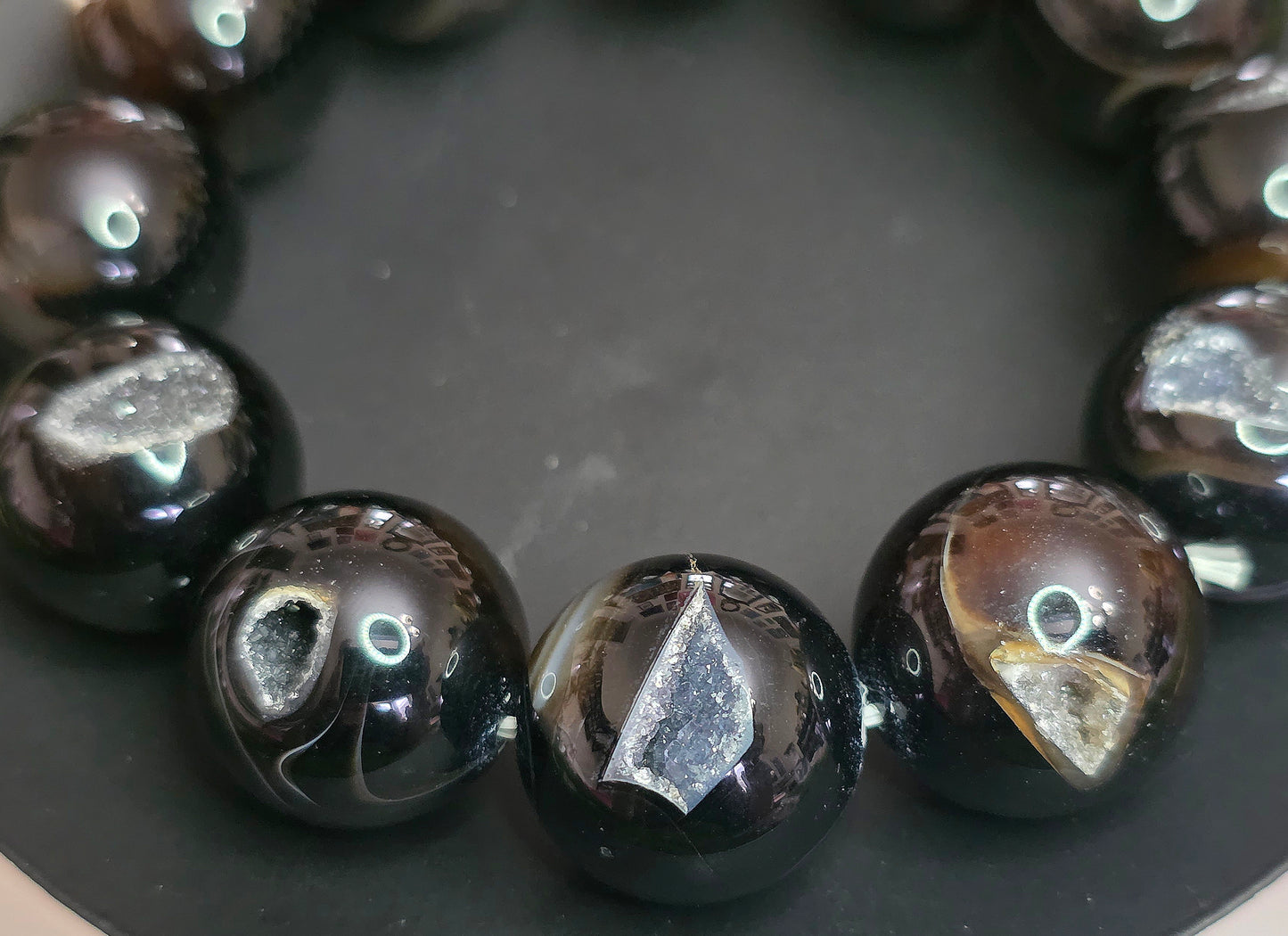 20mm Druzy Agate Stretch Bracelet