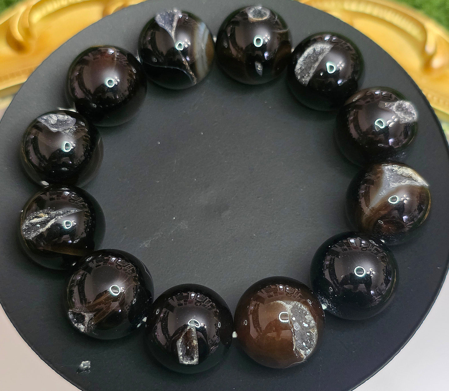 20mm Druzy Agate Stretch Bracelet