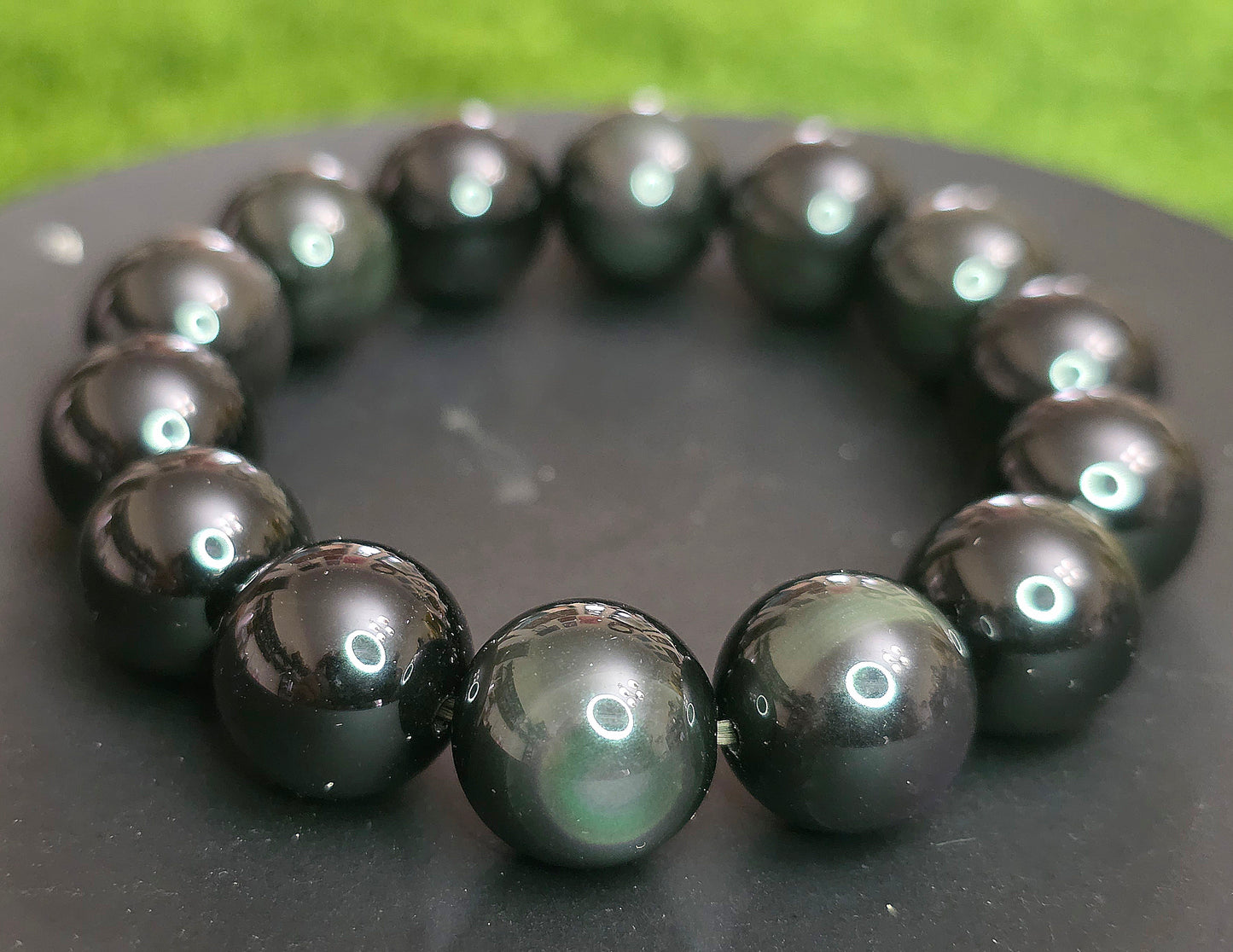 14mm Rainbow ObsidianStretch Bracelet