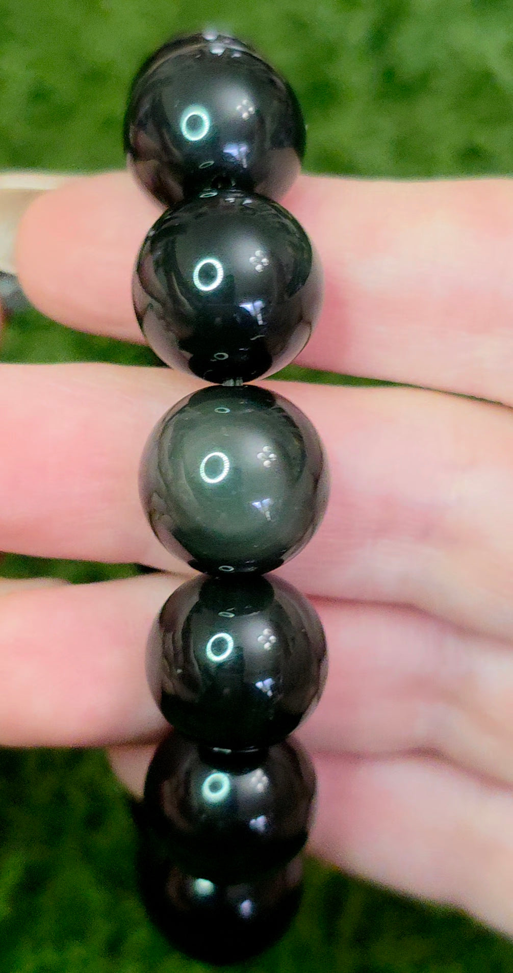 14mm Rainbow ObsidianStretch Bracelet