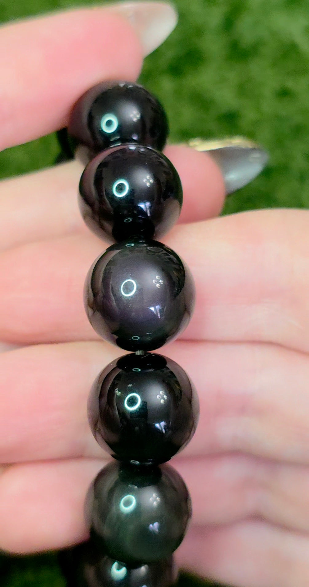 14mm Rainbow ObsidianStretch Bracelet
