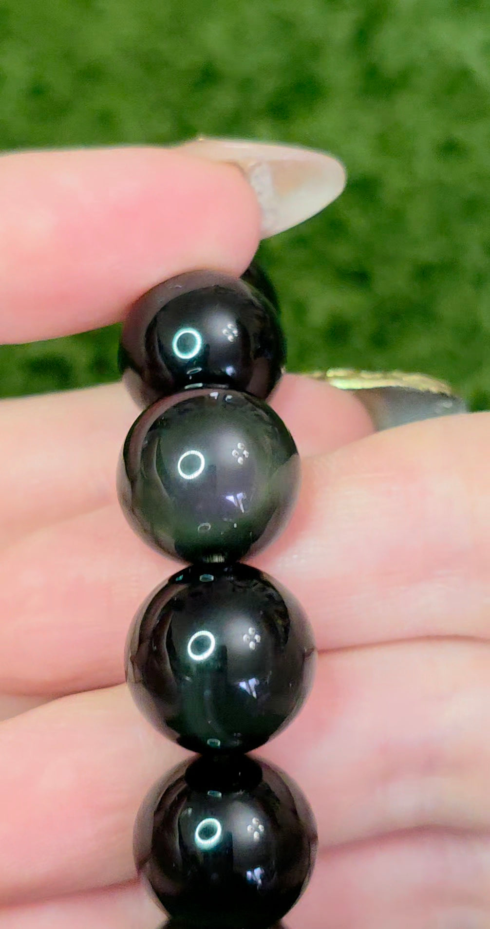 14mm Rainbow ObsidianStretch Bracelet