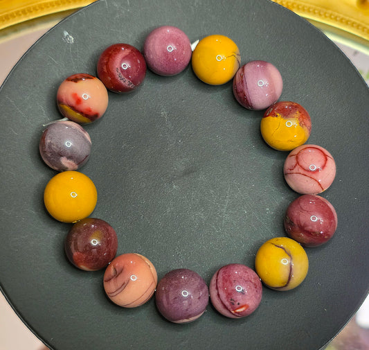 14mm Mookaite Stretch Bracelet B