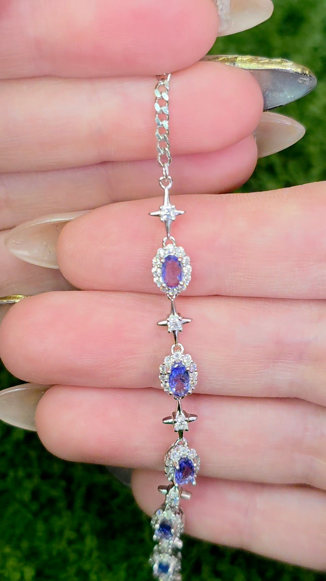 Tanzanite Starshine Sterling Silver Bracelet
