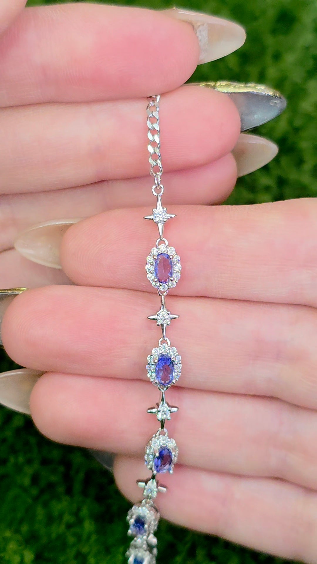 Tanzanite Starshine Sterling Silver Bracelet