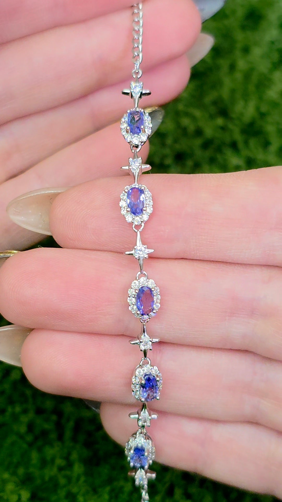 Tanzanite Starshine Sterling Silver Bracelet