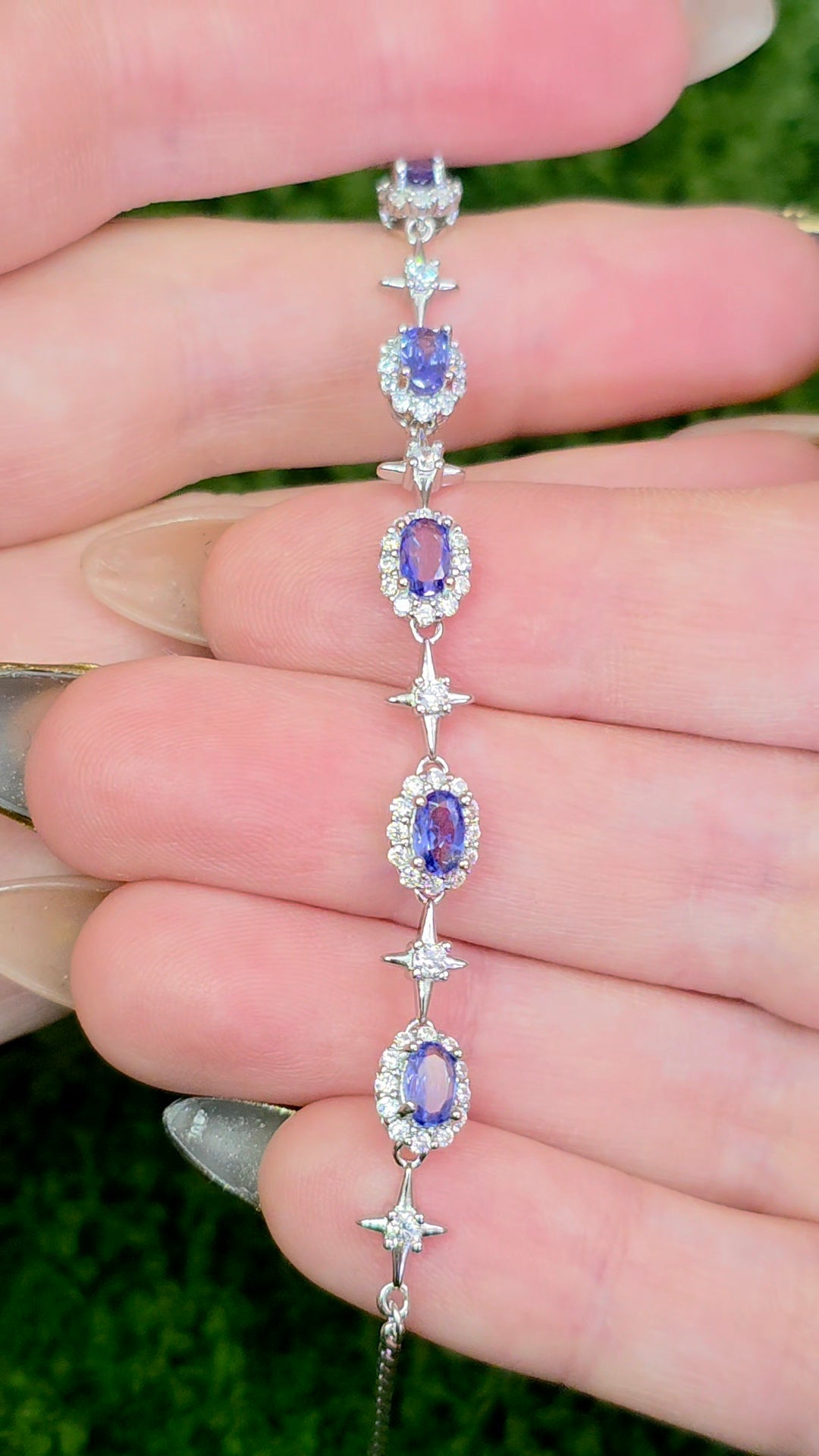 Tanzanite Starshine Sterling Silver Bracelet