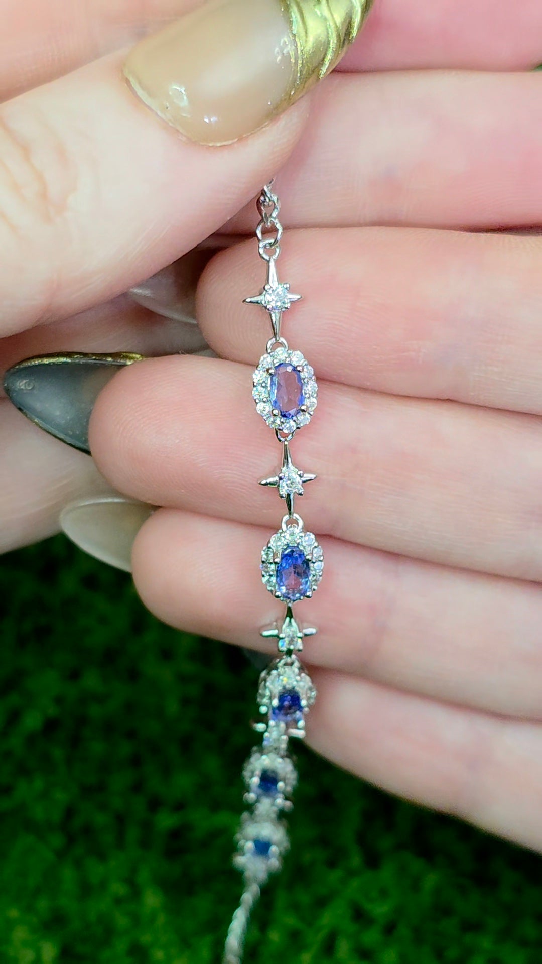 Tanzanite Starshine Sterling Silver Bracelet