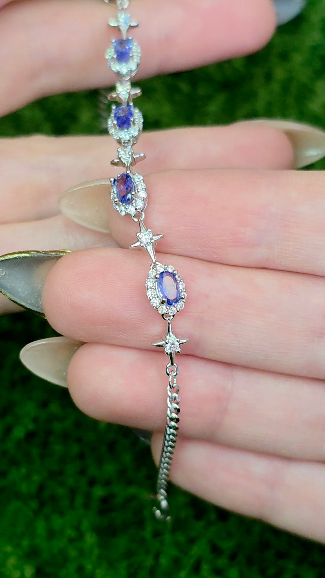 Tanzanite Starshine Sterling Silver Bracelet