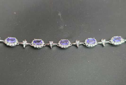 Tanzanite Starshine Sterling Silver Bracelet