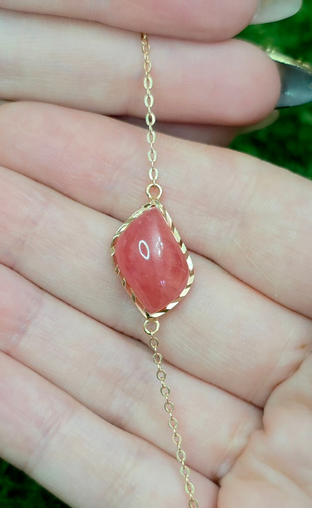 Rhodochrosite Sterling Silver Bracelet