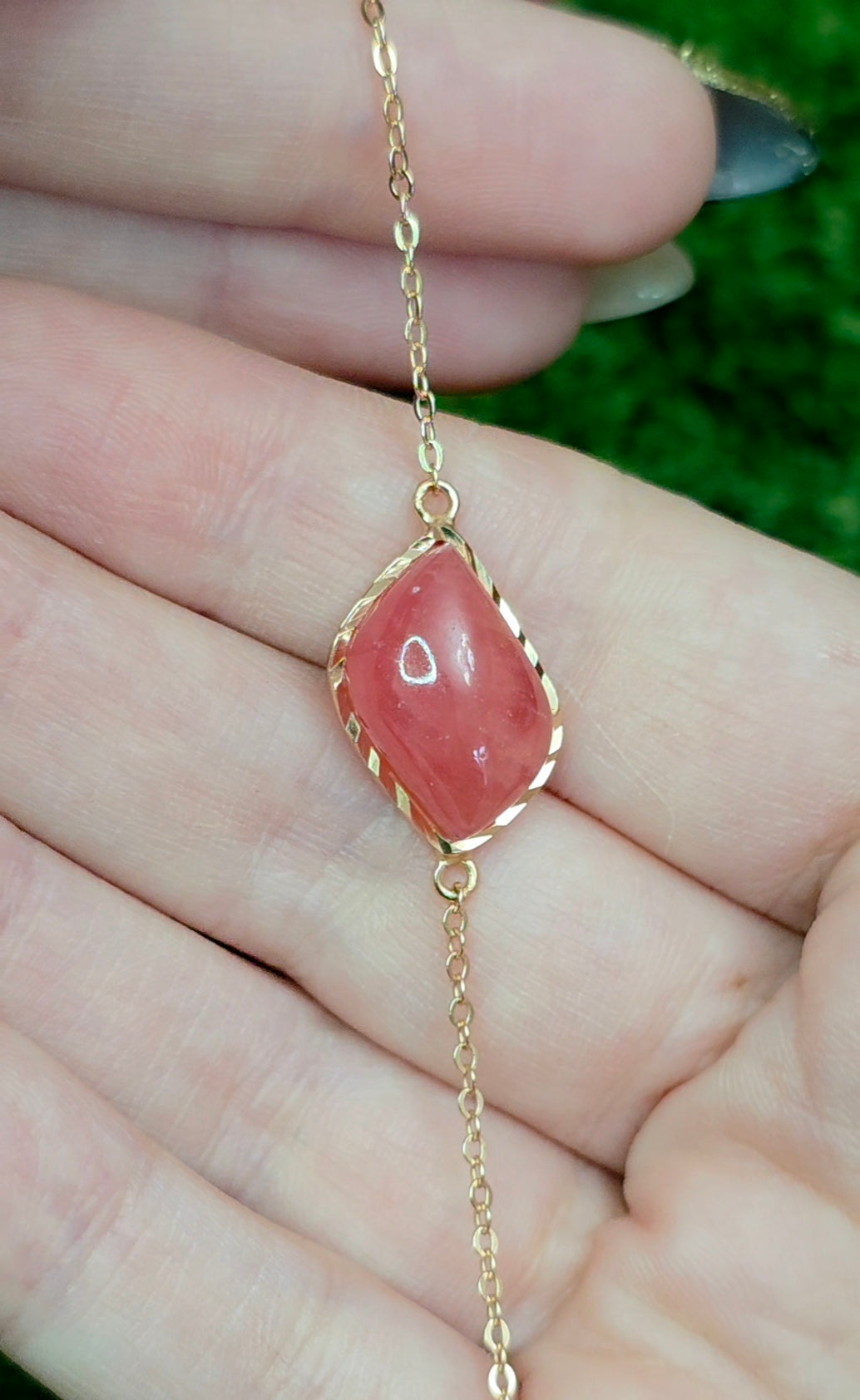 Rhodochrosite Sterling Silver Bracelet