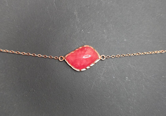 Rhodochrosite Sterling Silver Bracelet