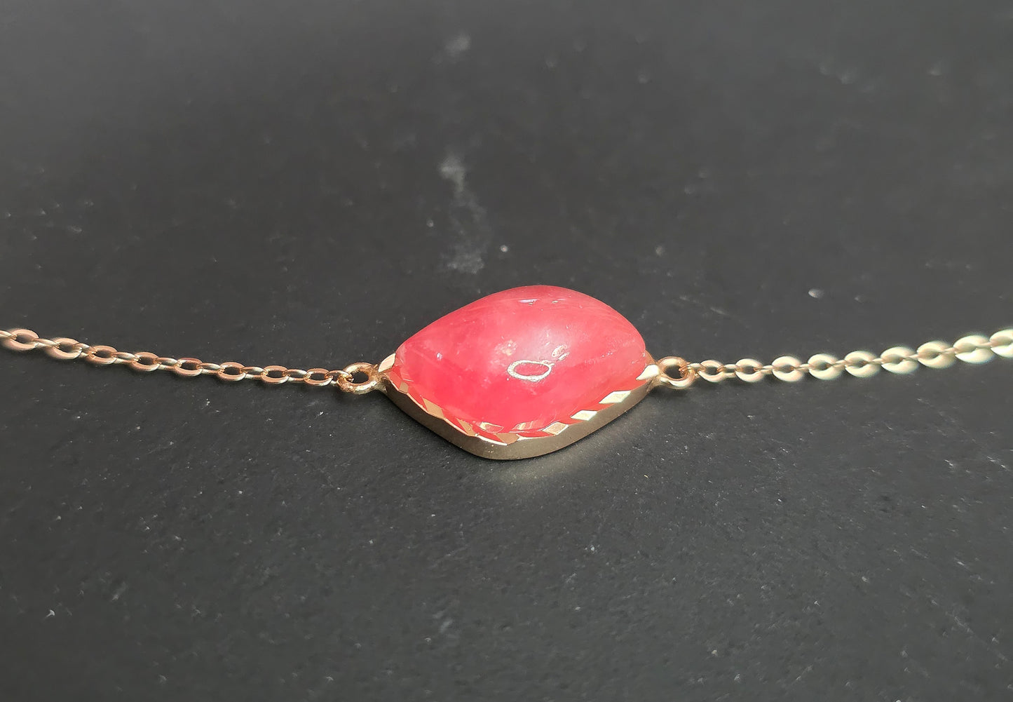 Rhodochrosite Sterling Silver Bracelet