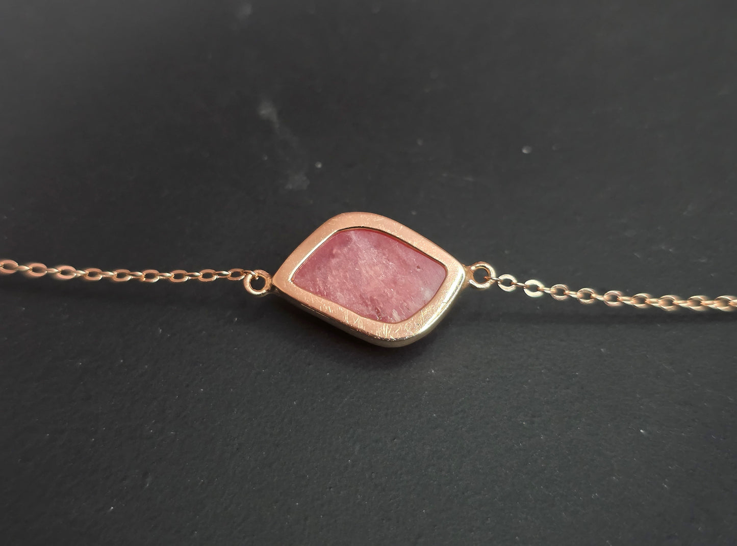 Rhodochrosite Sterling Silver Bracelet