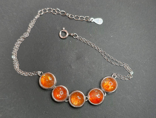 Golden Sunstone Sterling Silver Bracelet